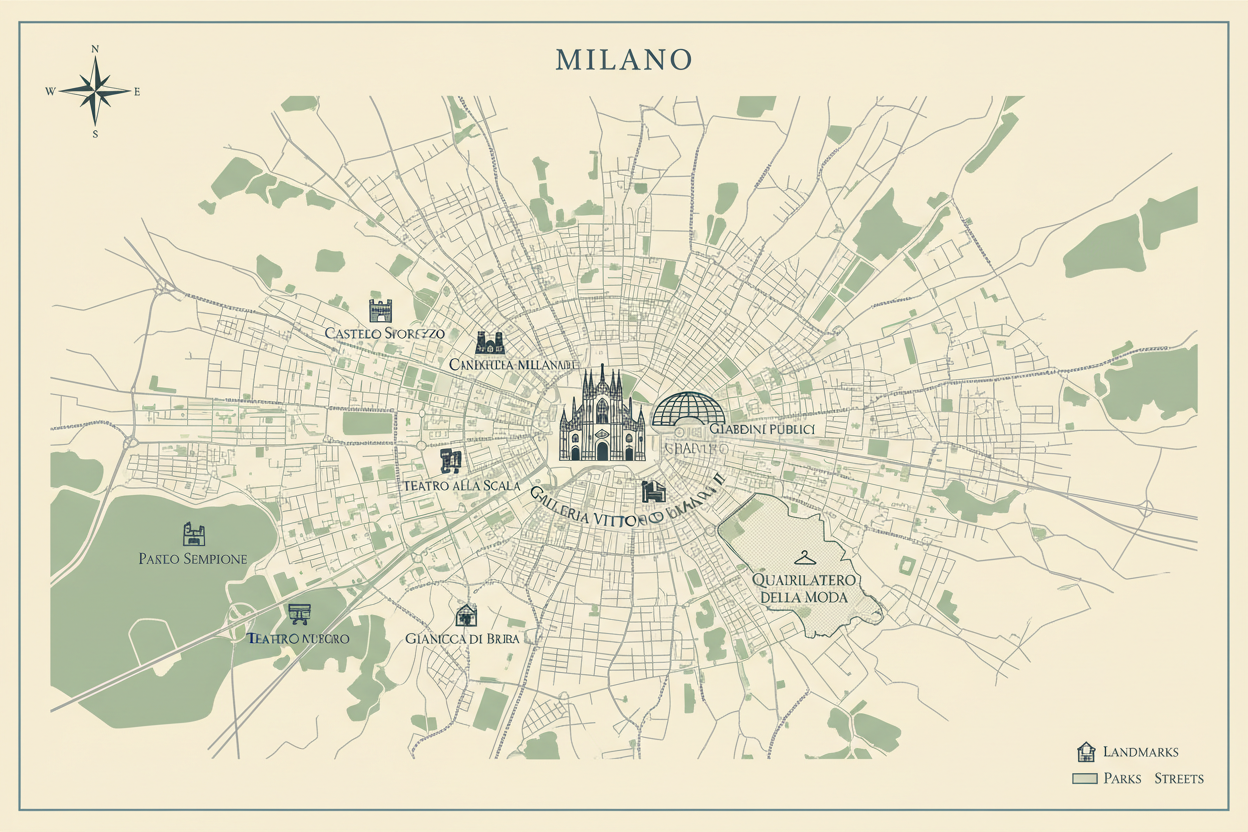 map of milan