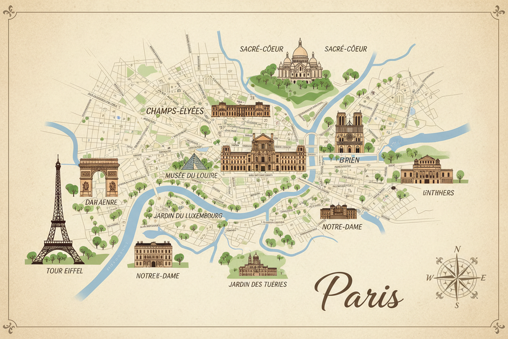 map of paris